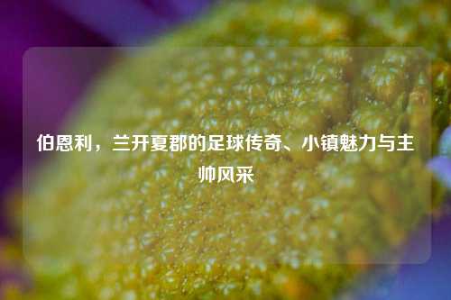 伯恩利，兰开夏郡的足球传奇、小镇魅力与主帅风采