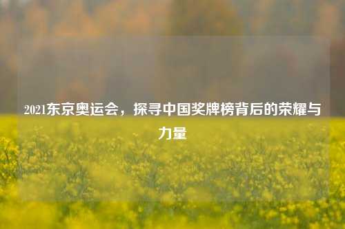 2021东京奥运会，探寻中国奖牌榜背后的荣耀与力量