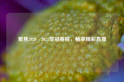 聚焦2020 - 2021亚冠赛程，畅享精彩直播