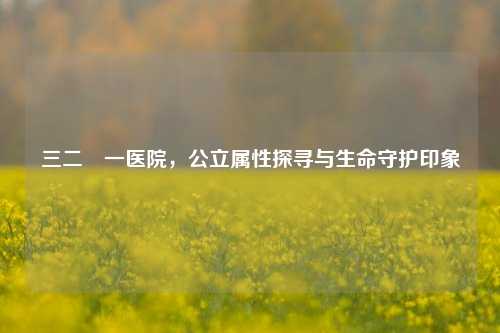 三二〇一医院，公立属性探寻与生命守护印象