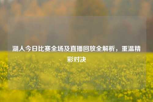 湖人今日比赛全场及直播回放全解析，重温精彩对决