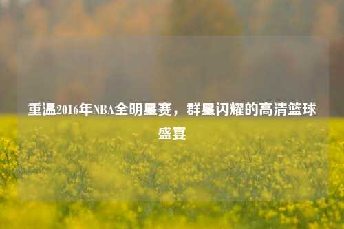重温2016年NBA全明星赛，群星闪耀的高清篮球盛宴