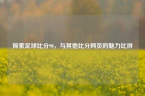 探索足球比分90，与其他比分网页的魅力比拼