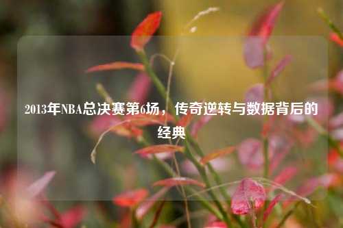 2013年NBA总决赛第6场，传奇逆转与数据背后的经典