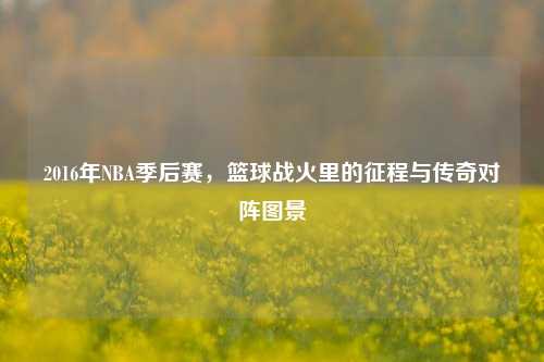 2016年NBA季后赛，篮球战火里的征程与传奇对阵图景