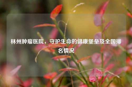 林州肿瘤医院，守护生命的健康堡垒及全国排名情况