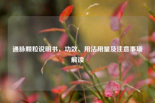 通脉颗粒说明书，功效、用法用量及注意事项解读