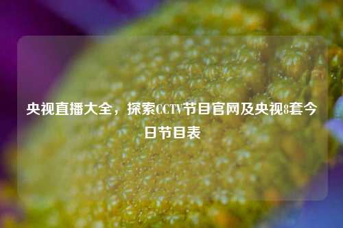 央视直播大全，探索CCTV节目官网及央视8套今日节目表