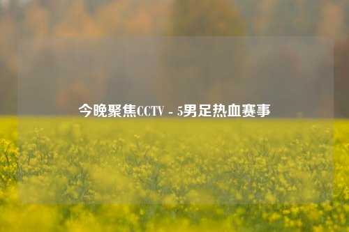 今晚聚焦CCTV - 5男足热血赛事