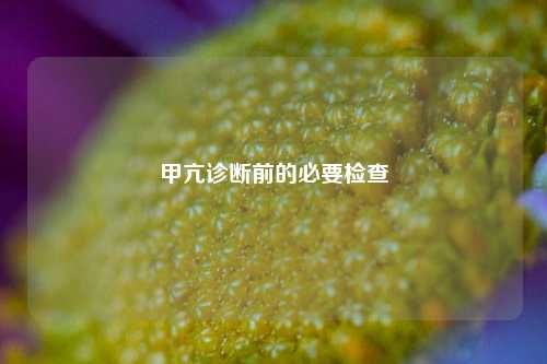甲亢诊断前的必要检查