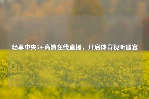 畅享中央5+高清在线直播，开启体育视听盛宴