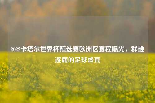 2022卡塔尔世界杯预选赛欧洲区赛程曝光，群雄逐鹿的足球盛宴