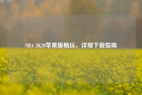 NBA 2K20苹果版畅玩，详细下载指南