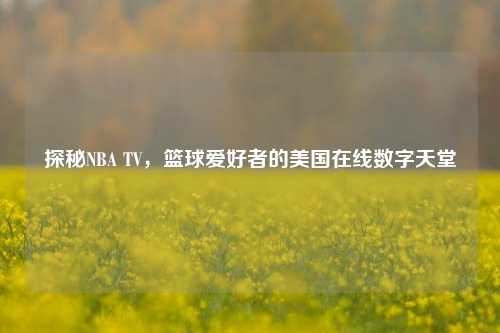 探秘NBA TV，篮球爱好者的美国在线数字天堂