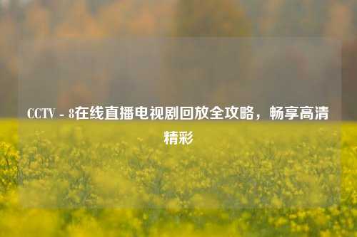 CCTV - 8在线直播电视剧回放全攻略，畅享高清精彩