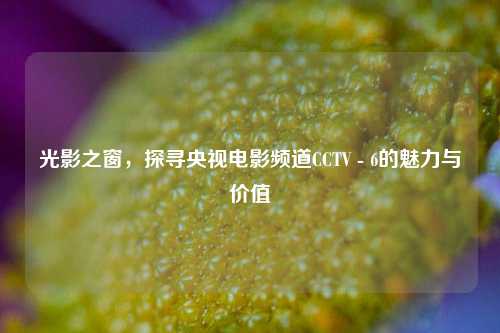 光影之窗，探寻央视电影频道CCTV - 6的魅力与价值