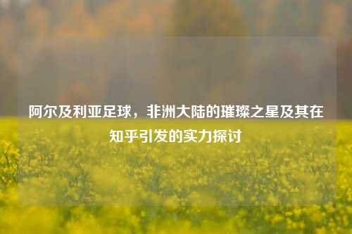 阿尔及利亚足球，非洲大陆的璀璨之星及其在知乎引发的实力探讨