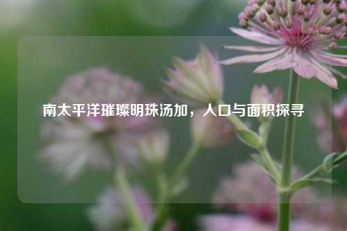 南太平洋璀璨明珠汤加，人口与面积探寻