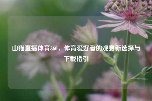 山猫直播体育360，体育爱好者的观赛新选择与下载指引