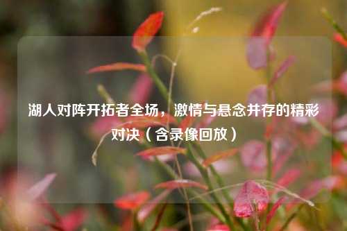 湖人对阵开拓者全场，激情与悬念并存的精彩对决（含录像回放）