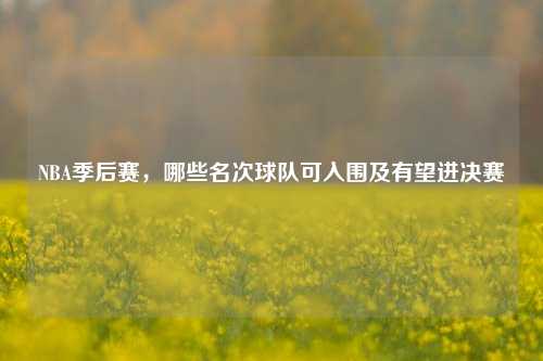 NBA季后赛，哪些名次球队可入围及有望进决赛
