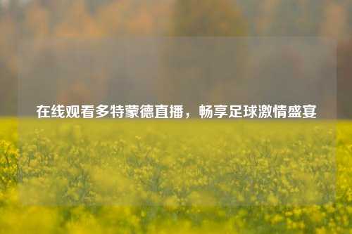 在线观看多特蒙德直播，畅享足球激情盛宴