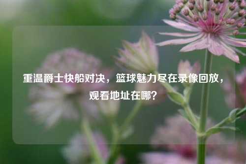 重温爵士快船对决，篮球魅力尽在录像回放，观看地址在哪？
