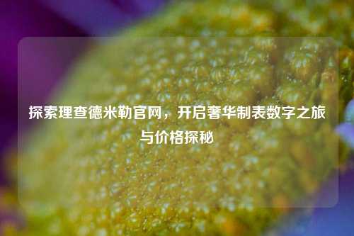 探索理查德米勒官网，开启奢华制表数字之旅与价格探秘
