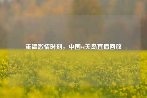重温激情时刻，中国vs关岛直播回放