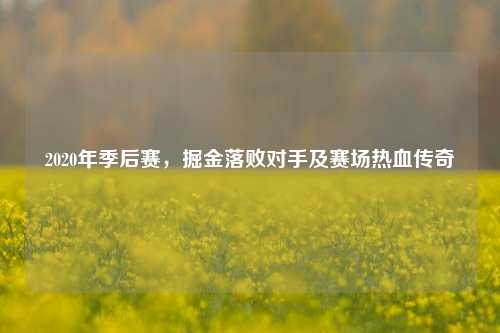 2020年季后赛，掘金落败对手及赛场热血传奇