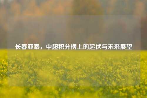 长春亚泰，中超积分榜上的起伏与未来展望
