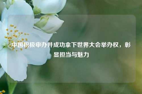 中国积极申办并成功拿下世界大会举办权，彰显担当与魅力