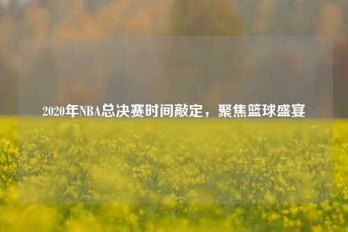 2020年NBA总决赛时间敲定，聚焦篮球盛宴