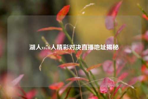 湖人vs76人精彩对决直播地址揭秘