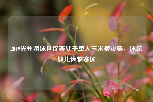 2019光州游泳世锦赛女子单人三米板决赛，泳坛健儿逐梦赛场