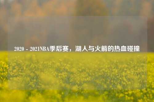 2020 - 2021NBA季后赛，湖人与火箭的热血碰撞