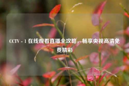 CCTV - 1 在线观看直播全攻略，畅享央视高清免费精彩