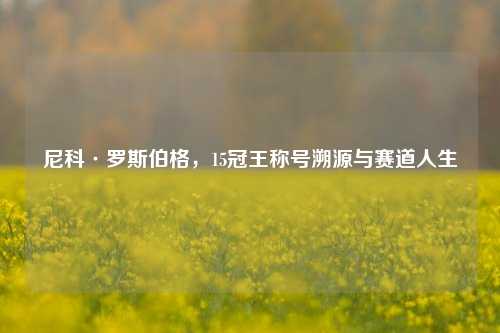 尼科·罗斯伯格，15冠王称号溯源与赛道人生