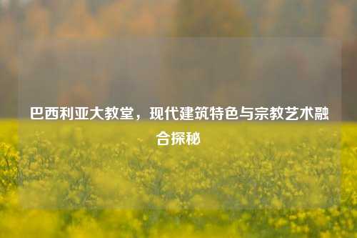 巴西利亚大教堂，现代建筑特色与宗教艺术融合探秘
