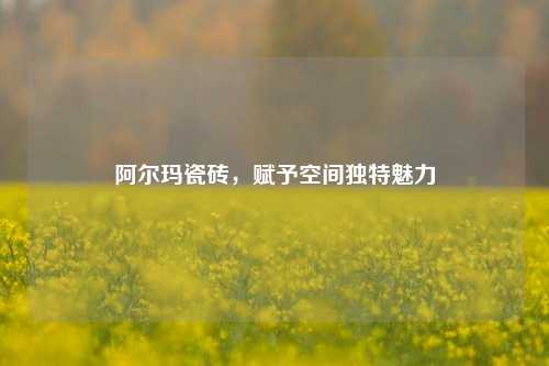 阿尔玛瓷砖，赋予空间独特魅力