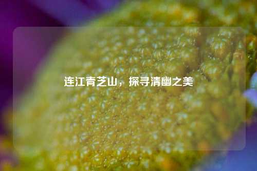 连江青芝山，探寻清幽之美