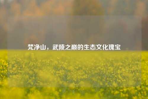 梵净山，武陵之巅的生态文化瑰宝