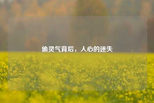 偷灵气背后，人心的迷失
